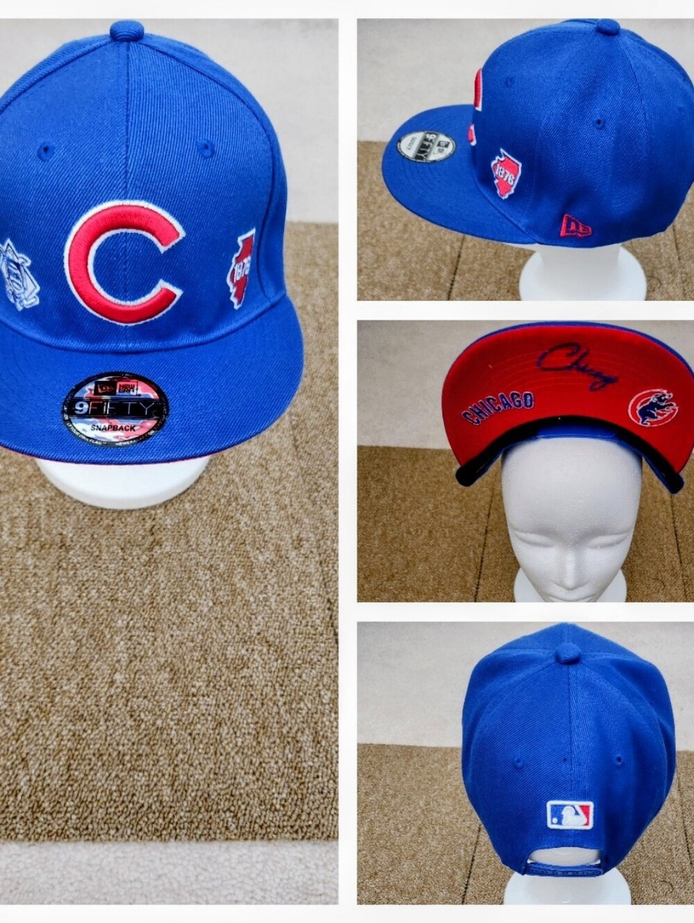 CHICAGO CUBS MLB BASEBALL SNAPBACK HAT.